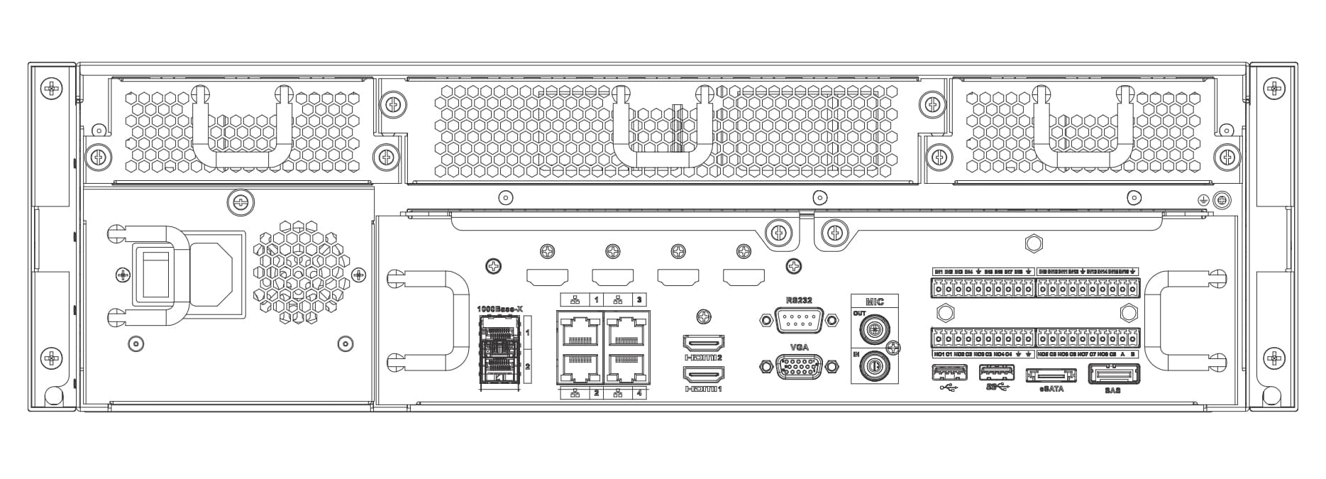 DH-NVR616-64-4KS2-задняя панель